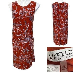 ✨Kasper Women's Gwen Printed Ity Dress
XL copper brown floral swing dress✨